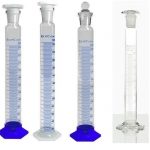 Proveta de Vidro Base Poli Rolha Poli ou Base Vidro e Rolha Vidro